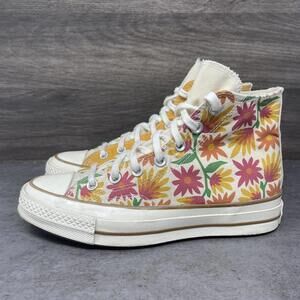 Converse Chuck Taylor All Star Lift Floral Shoes Womens Size 7 Yellow Sneakers